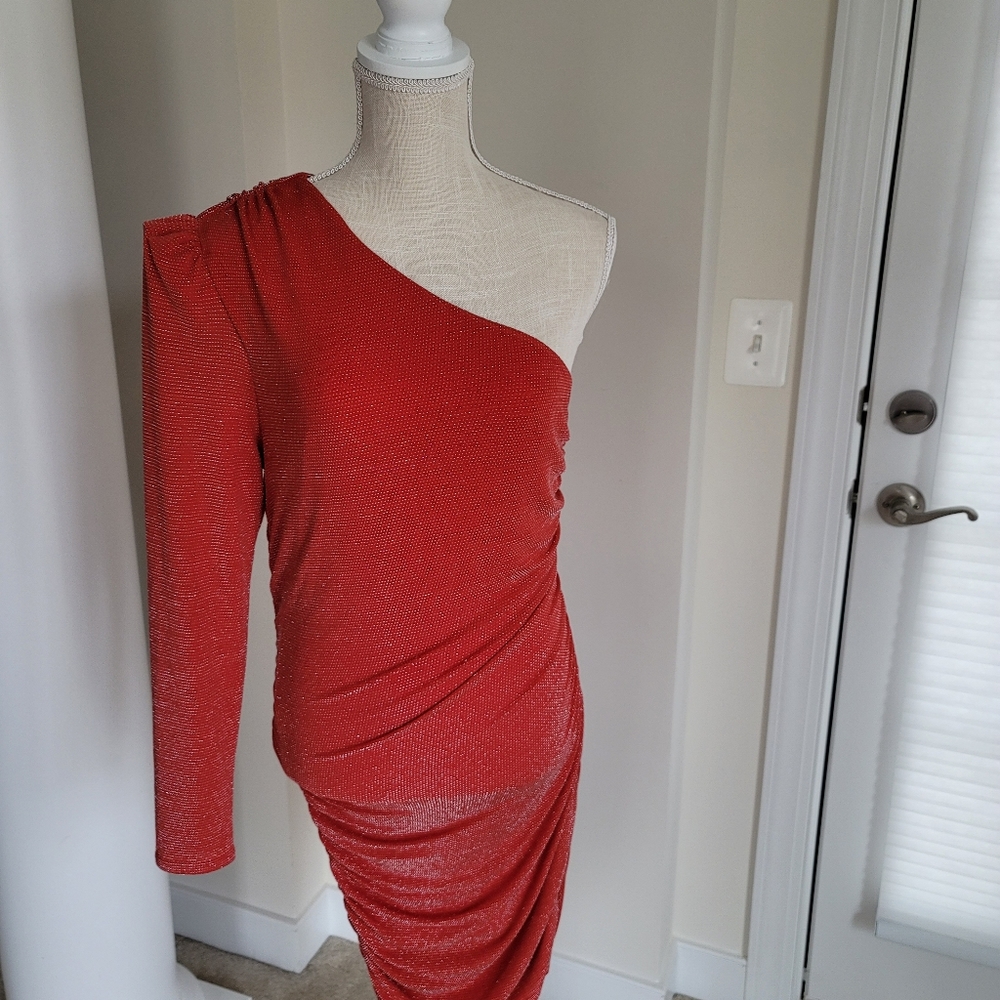 Asymmetrical Red Dress - Medium